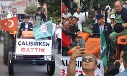 Özgür Özel Buğday Mitingi'ne traktör kullanarak geldi: Hakkınızı almanız için mücadele edeceğiz