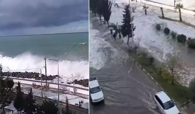 Milyonlarca dolara mal olmuştu: Karadeniz Sahil Yolu sular altında kaldı