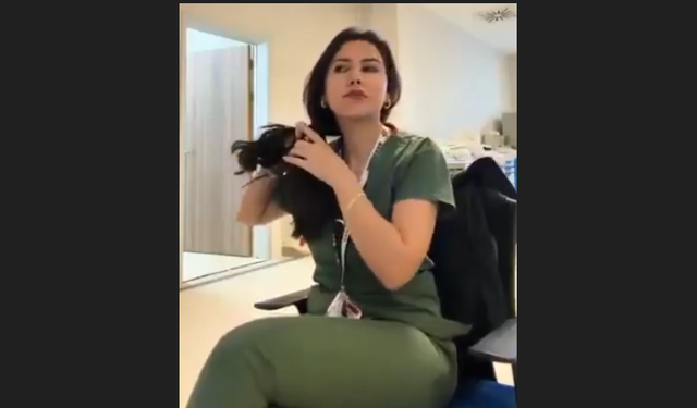 Saç ördüğü için gözaltına alınan ve hakkında soruşturma açılan hemşireden açıklama