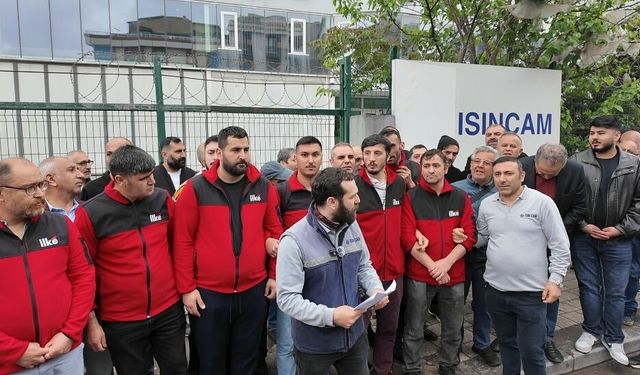 İlke Isın Cam işçileri fabrika önünde eylem yaptı: “Alın terimizi istiyoruz”