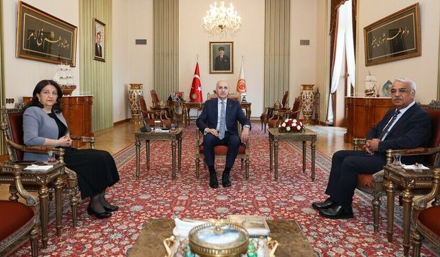 DEM Parti İmralı Heyeti, TBMM Başkanı Kurtulmuş ile görüştü