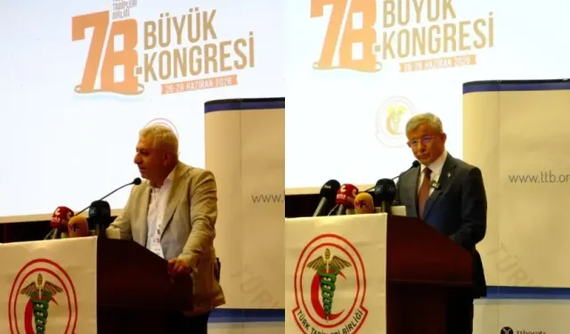 TTB Kongresi'nde 10 Ekim tartışması: Seyit Aslan ile Ahmet Davutoğlu arasında gerginlik