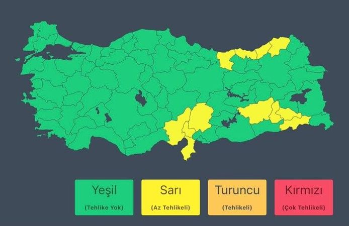 İçişleri Bakanlığı’ndan kuvvetli yağış uyarısı