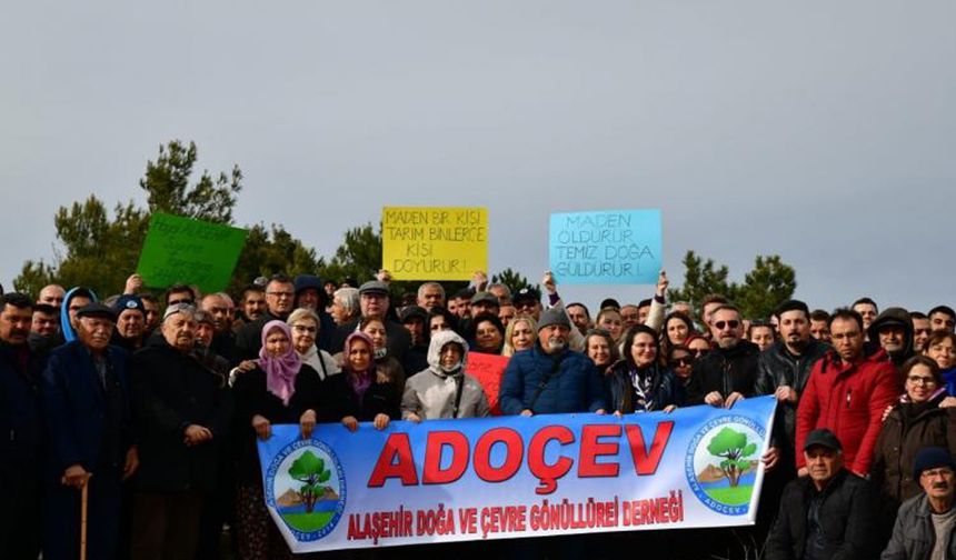 Alaşehirliler maden ocağına karşı direniyor: Ormanımıza dokunmayın