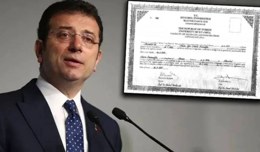 İmamoğlu'nun diploması üniversitenin veri tabanından silindi