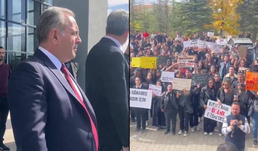 Erciyes Üniversitesi’nde kadın cinayeti tepki çekti: Öğrenciler rektörün istifasını istedi