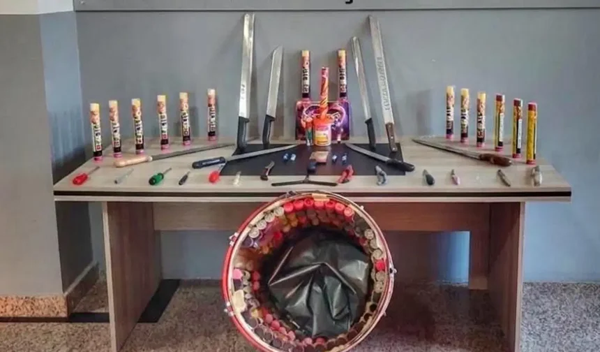 Deplasman otobüsünde cephanelik: 7 Kişiye İşlem