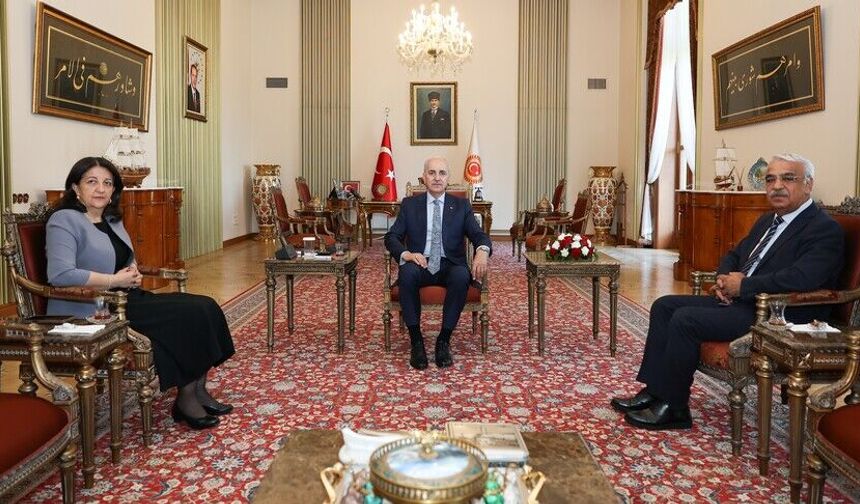 DEM Parti İmralı Heyeti, TBMM Başkanı Kurtulmuş ile görüştü