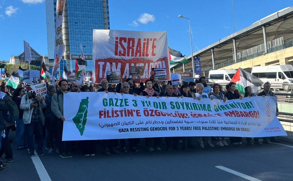 İstanbul’da Filistin yürüyüşü: “Filistin’e özgürlük, İsrail’e tam ambargo”