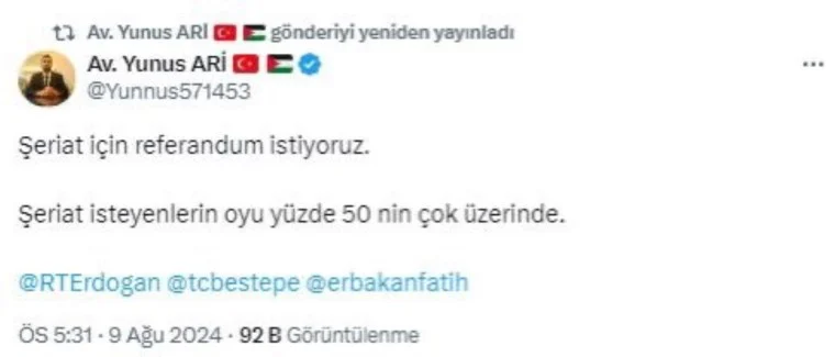 Seriat Istemisti Yeniden Refah Partisi Ilce Baskanini Gorevden Aldi