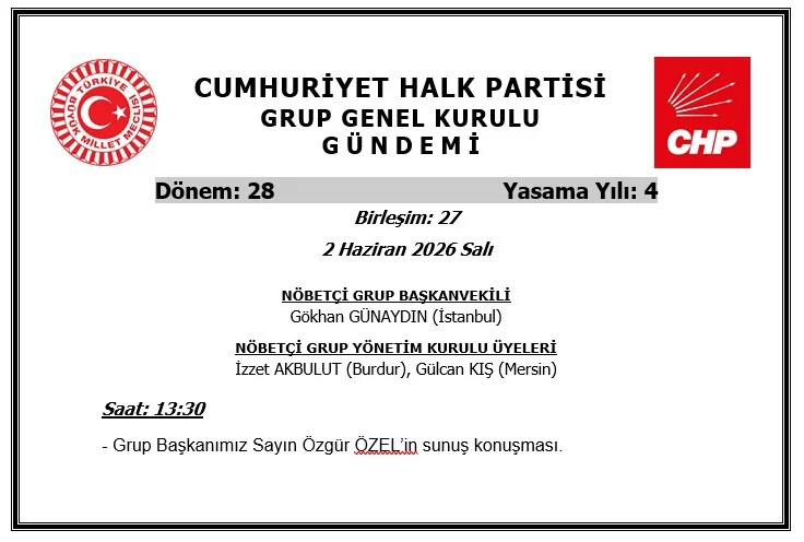 Chp Grubu Ndan Meclis Baskanligi Na Grup Toplantisi Basvurusu