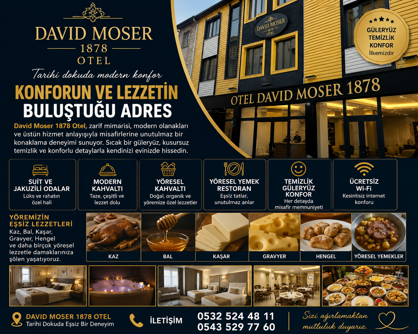 Kars'ta konfor ve lezzetin buluşma noktası: David Moser 1878 Otel